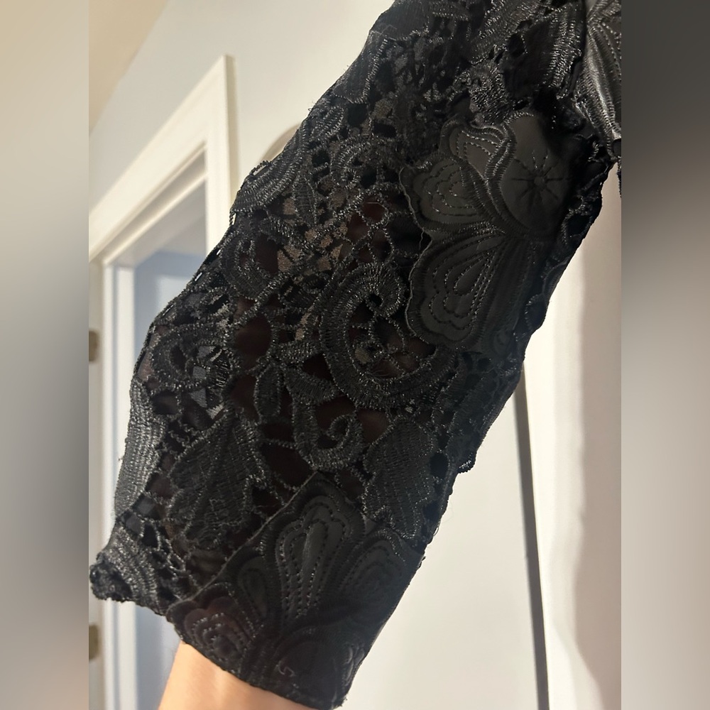 Zara leather and lace dress. - Picture 4 of 8